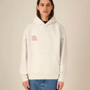 Live Love Vinyl Hoodie (Natural Raw)
